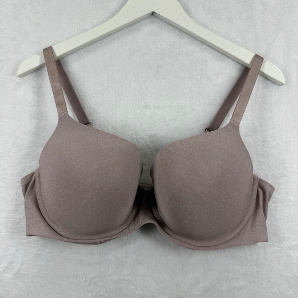 Aerie Real Sunnie Demi Bra 38DD Mauve Pink Underwire Padded Adjustable Straps